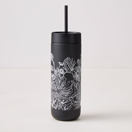 This is a matte black new by Catilustre called field of wildflowers in standard
