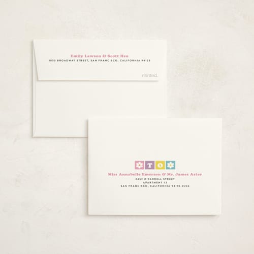 This is a cupcake kids thank you cards with standard by Maria Alou called sweet party printing on strathmore in standard