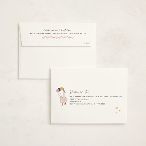 This is a orchid kids thank you cards with standard by Britt called two silly printing on strathmore in standard