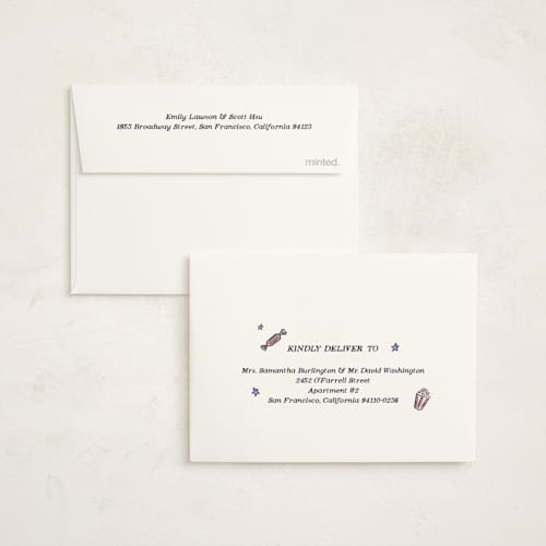This is a sky kids thank you cards with standard by Pati Cascino called circus day printing on strathmore in standard