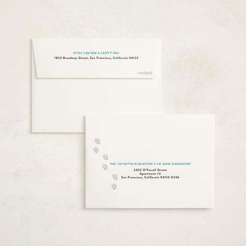 This is a frost kids thank you cards with standard by Ashley Bird called yeti to party? printing on strathmore in standard