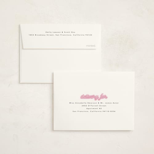 This is a lazer green kids thank you cards with standard by Hudson meet Rose called glow printing on strathmore in standard