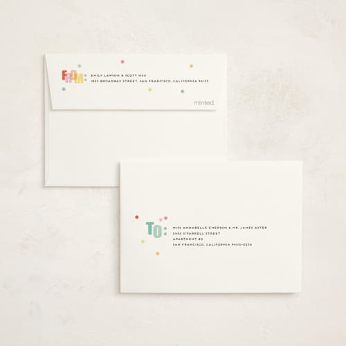 This is a sprinkles kids thank you cards with standard by Stephanie Hawkes called get ready to party printing on strathmore in standard