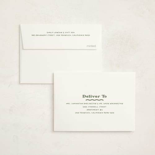 This is a sage kids thank you cards with standard by Creo Study called one happy camper printing on strathmore in standard