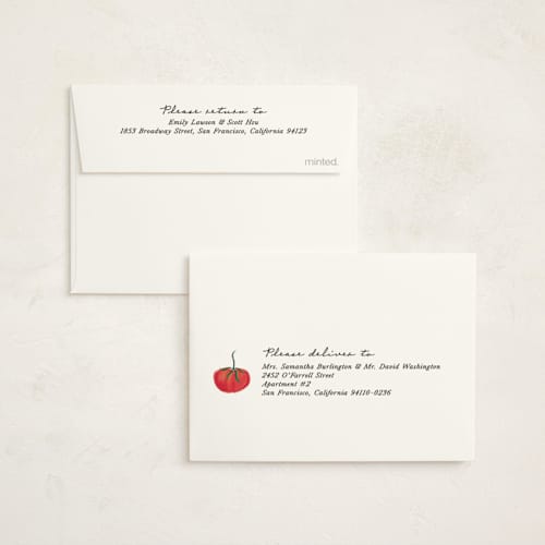 This is a lime kids thank you cards with standard by Jackie Crawford called petit pomodoro printing on strathmore in standard