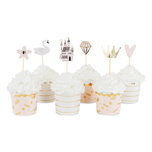 This is a multicolor party decorations by Jollity and Co called sweet princess cupcake decorating set in standard