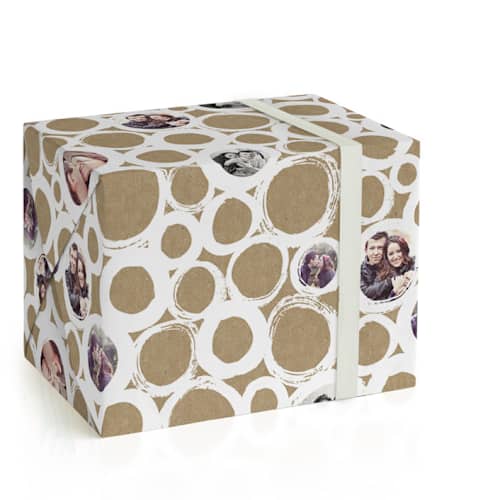 This is a lace wrapping paper with standard by Alethea and Ruth called bubble circles printing on wrapping paper in standard