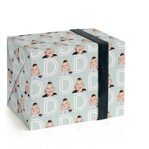 This is a sky wrapping paper with standard by Lauren Chism called dad printing on wrapping paper in standard
