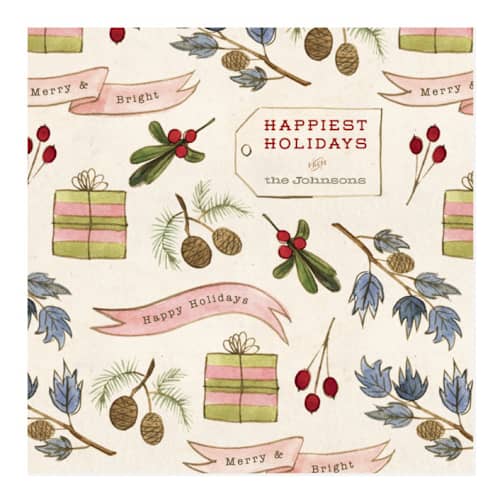 This is a natural wrapping paper with standard by Shannon Chen of Four Wet Feet Studio called vintage watercolor printing on wrapping paper in standard