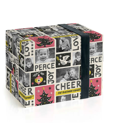 This is a flamingo wrapping paper with standard by Nam Bourassa called retro album printing on wrapping paper in standard