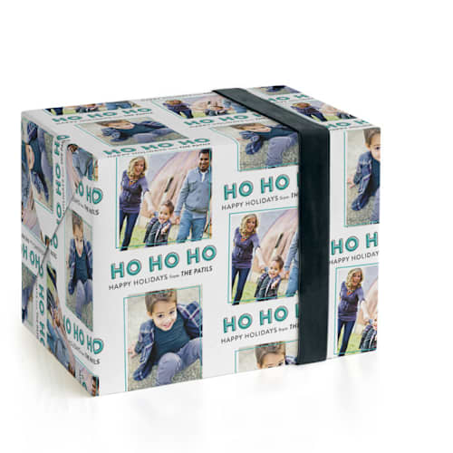 This is a aqua wrapping paper with standard by Iwona K called overlapping printing on wrapping paper in standard