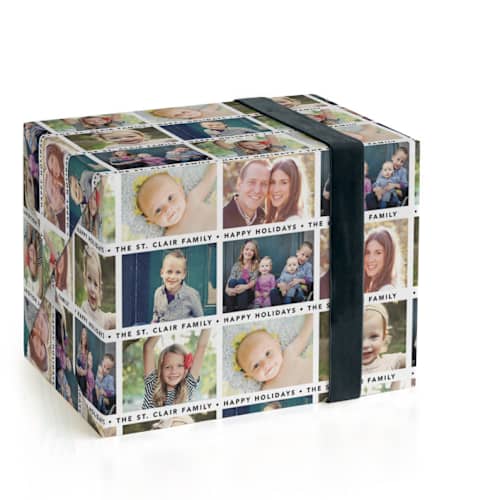 This is a onyx wrapping paper with standard by Christina Novak called the gangs all here printing on wrapping paper in standard
