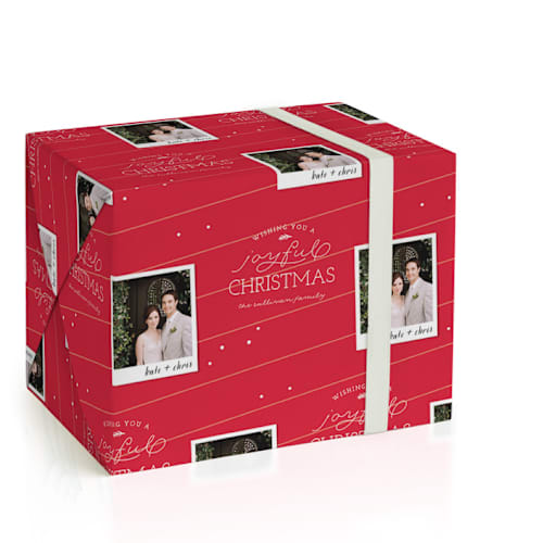 This is a berry wrapping paper with standard by Lori Wemple called festive photo printing on wrapping paper in standard