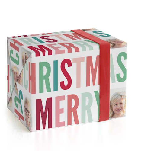 This is a fruit punch wrapping paper with standard by Jessie Steury called happy lettering printing on wrapping paper in standard