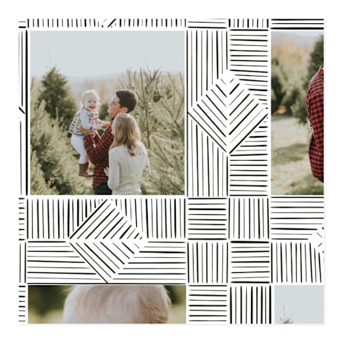 This is a onyx wrapping paper with standard by Leanne Friedberg called line doodle photo frames printing on wrapping paper in standard