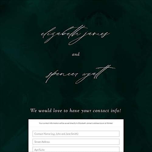 This is a emerald digital wedding address collection cards by Andrea Cernin called emerald printing on digital paper in standard