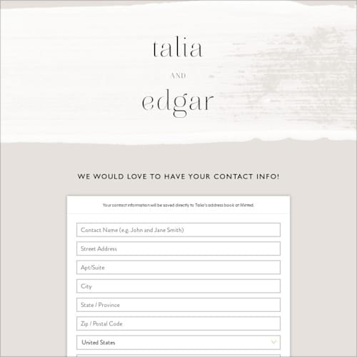 This is a cream digital wedding address collection cards by Lindsay Stetson Thompson called swoon printing on digital paper in standard