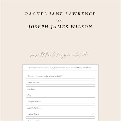 This is a ivory digital wedding address collection cards by Up Up Creative called finally printing on digital paper in standard