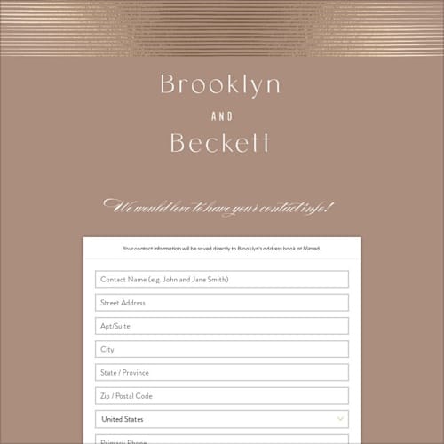 This is a fawn digital wedding address collection cards by Kristie Kern called cordelle printing on digital paper in standard