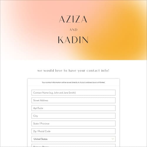 This is a honeysuckle digital wedding address collection cards by Sarah Lenger called blend printing on digital paper in standard