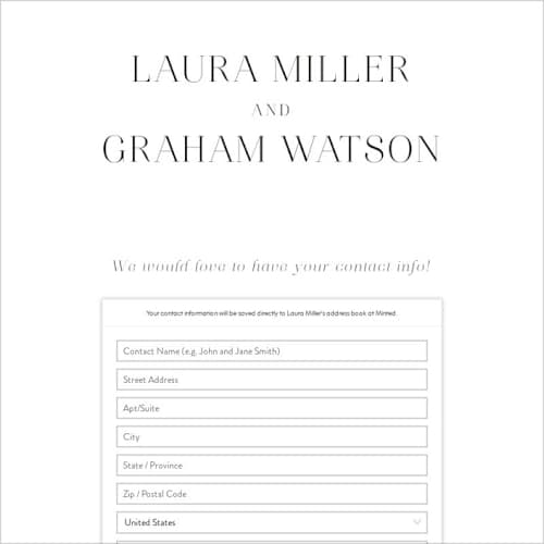 This is a pearl digital wedding address collection cards by Alethia Frye called conjoin printing on digital paper in standard