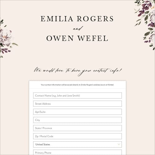 This is a bordeaux digital wedding address collection cards by Itsy Belle Studio called iliya printing on digital paper in standard