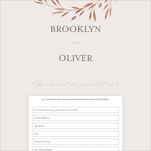 This is a harvest digital wedding address collection cards by Kristie Kern called lennox printing on digital paper in standard