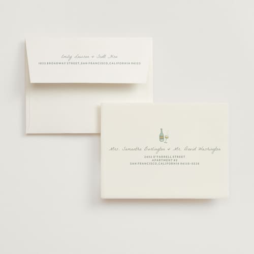 This is a seafoam wedding thank you cards with standard by Erin Kessler called beach bachelorette printing on strathmore in standard