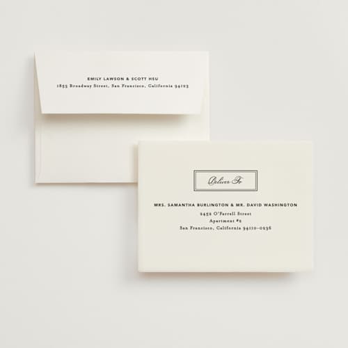 This is a dusty rose wedding thank you cards with standard by Creo Study called natty printing on strathmore in standard