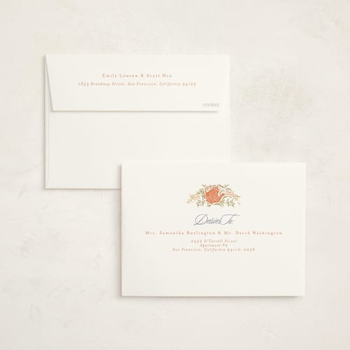 This is a clementine debutante party invitations with standard by Vera Lim called fairy garden printing on signature in standard