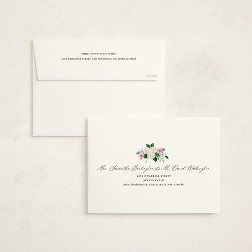 This is a blush debutante party invitations with standard by Sarah Knight called daphne printing on signature in standard