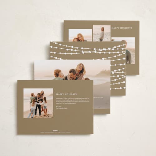 This is a champagne diwali cards with foil pressed by Kate Ross called under lights printing on signature in standard