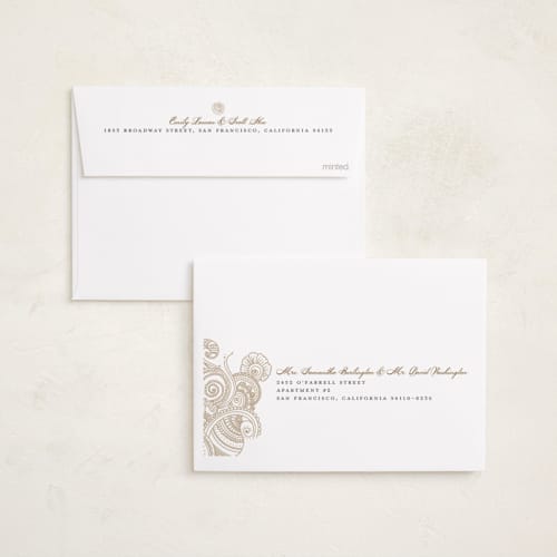 This is a chand diwali cards with foil pressed by Sejal Banker called henna dreams printing on signature in standard