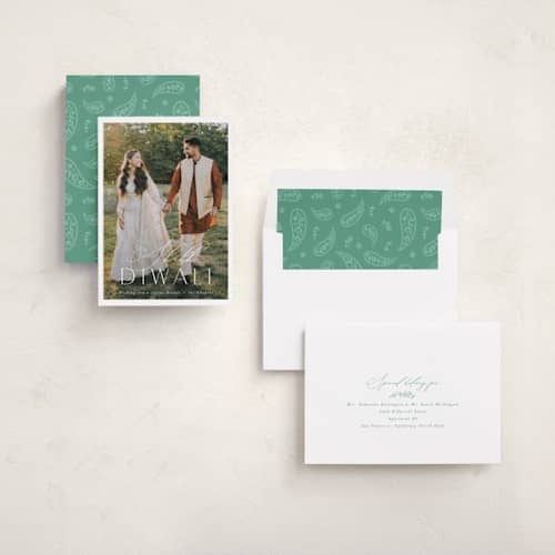 This is a cloud diwali cards with standard by Brandy Folse called a joyous diwali printing on recycled smooth signature in standard