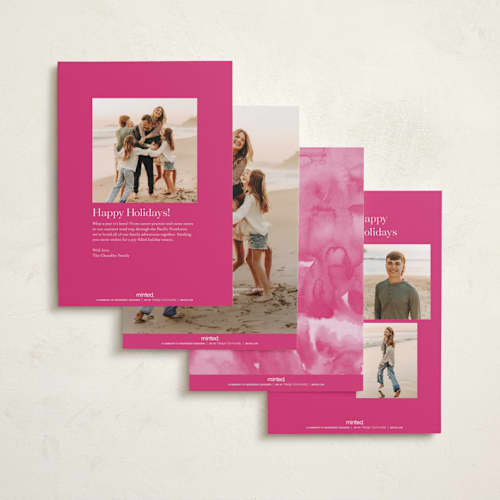 This is a magenta diwali cards with standard by Liz Conley called scripted diwali printing on recycled smooth signature in standard
