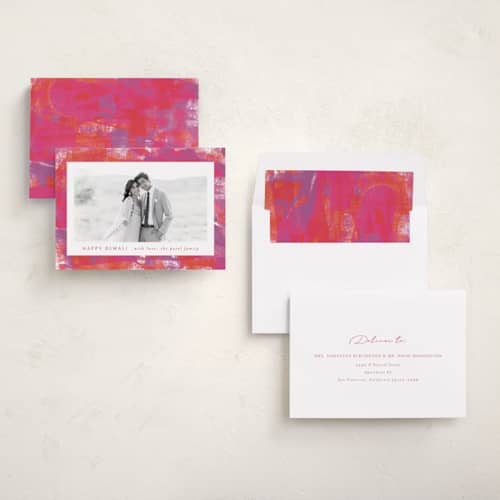 This is a poppy diwali cards with standard by AK Graphics called bright diwali printing on recycled smooth signature in standard