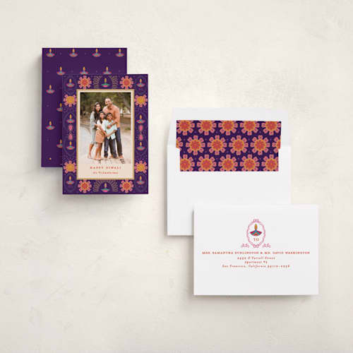 This is a twilight diwali cards with standard by Creo Study called diwali luxe printing on recycled smooth signature in standard