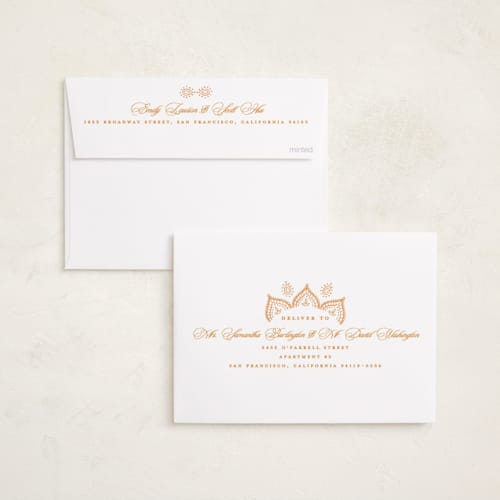 This is a mango diwali cards with standard by Creo Study called ornamental rangoli printing on recycled smooth signature in standard