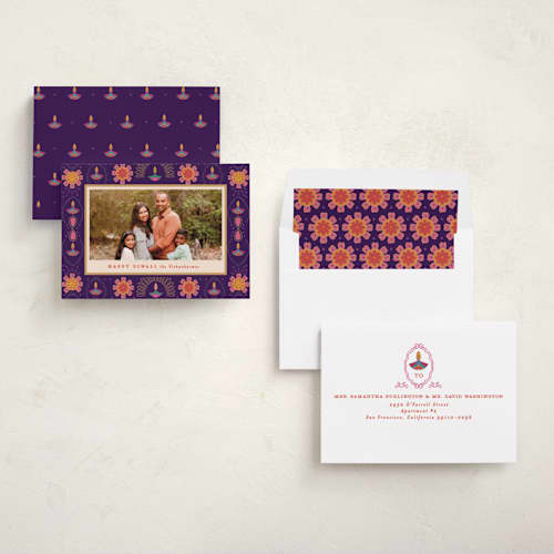 This is a twilight diwali cards with standard by Creo Study called diwali luxe printing on recycled smooth signature in standard