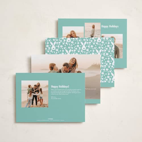 This is a cotton easter photo cards with standard by Kimberly FitzSimons called bunny ears printing on recycled smooth signature in standard