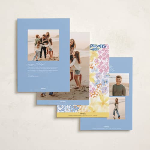This is a periwinkle easter photo cards with standard by frau brandt called easter meadow printing on recycled smooth signature in standard