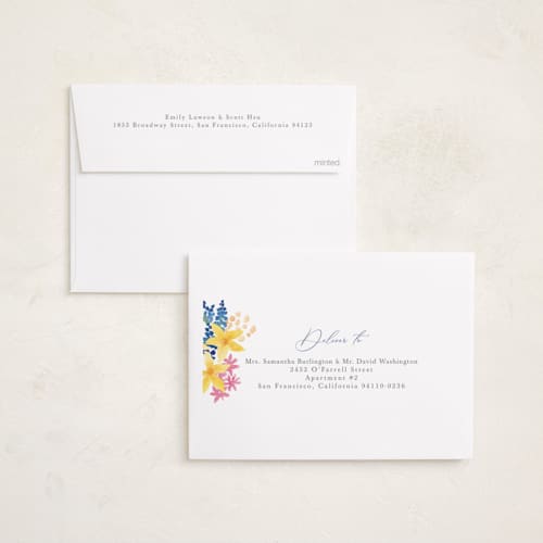 This is a periwinkle easter photo cards with standard by frau brandt called easter meadow printing on recycled smooth signature in standard