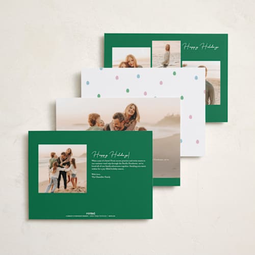 This is a grass easter photo cards with standard by FRANI called happy eggs printing on recycled smooth signature in standard