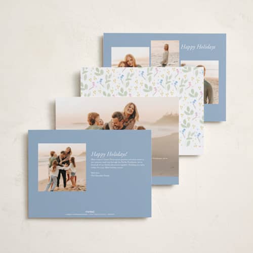 This is a linen easter photo cards with standard by Robert and Stella called risen printing on recycled smooth signature in standard