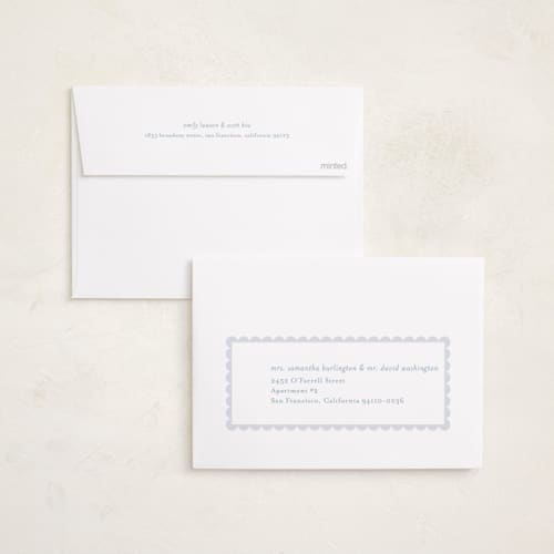 This is a hydrangea easter photo cards with standard by Alexandra Cohn called scalloped easter printing on recycled smooth signature in standard