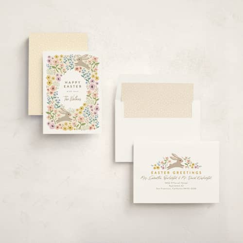 This is a butter easter photo cards with standard by Karidy Walker called spring garden printing on signature in standard