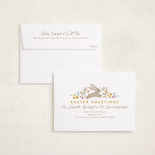 This is a butter easter photo cards with standard by Karidy Walker called spring garden printing on signature in standard