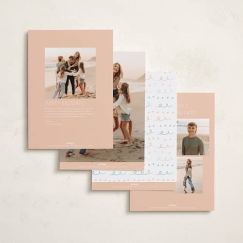 This is a peach easter photo cards with standard by Angela Thompson called vintage  easter printing on recycled smooth signature in standard