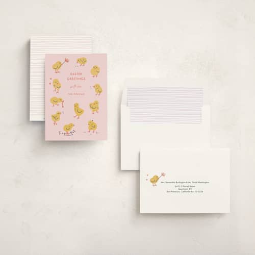 This is a candy easter photo cards with standard by Dawn Pope called peeps printing on signature in standard