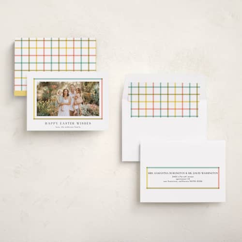 This is a sunshine easter photo cards with standard by Iveta Angelova called colorful frame printing on recycled smooth signature in standard